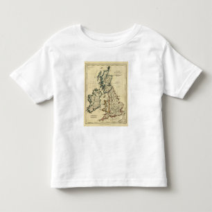 Camiseta De Bebé Islas británicas con los límites resumidos