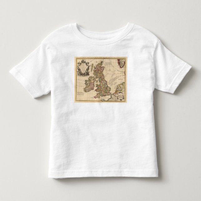 Camiseta De Bebé Islas británicas, Inglaterra, Irlanda (Anverso)
