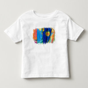 Camiseta De Bebé Islas Cook, Rarotonga. Tela de batik Punanga Nui