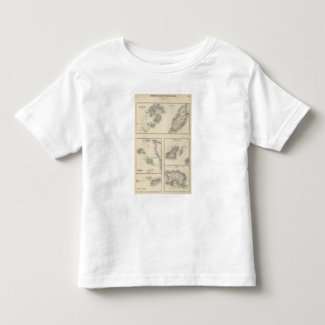 Camiseta De Bebé Islas del Canal, Islas Cilly e Isla de Man (Anverso)