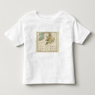 Camiseta De Bebé Islas paleontológicas de Británicos del mapa