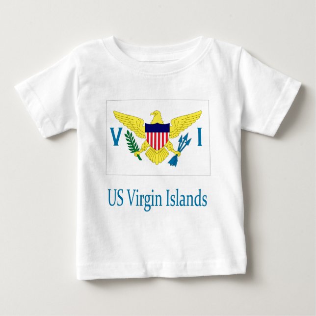 Camiseta De Bebé Islas Vírgenes de los Estados Unidos (Anverso)