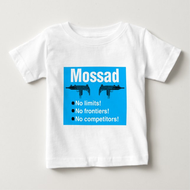 Camiseta De Bebé Israelí Mossad, el mejor y agencia de inteligencia (Anverso)