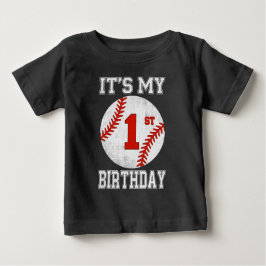 Camiseta De Bebé It’s My 1st Birthday Baseball Design