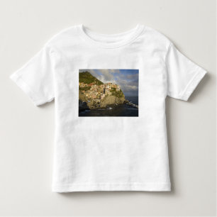 Camiseta De Bebé Italia, Cinque Terre, Manarola. Aldea al acantilad