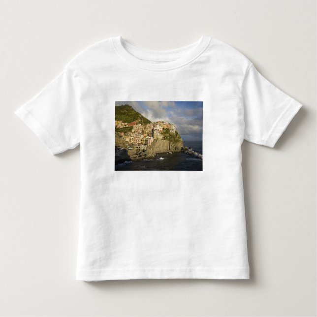 Camiseta De Bebé Italia, Cinque Terre, Manarola. Aldea al acantilad (Anverso)