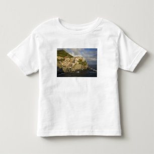 Camiseta De Bebé Italia, Cinque Terre, Manarola. Pueblo en el acant