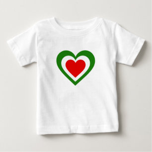 Camiseta De Bebé Italia/corazones bandera-inspirados italianos