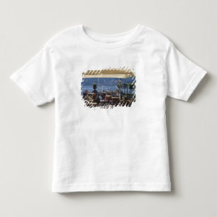 Camiseta De Bebé Italia, provincia de Como, Bellagio. Café junto al