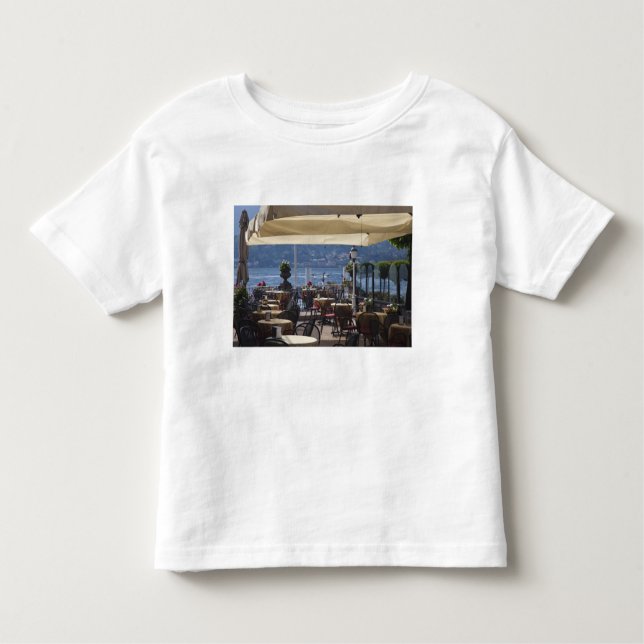 Camiseta De Bebé Italia, Provincia de Como, Bellagio. Café Lakeside (Anverso)