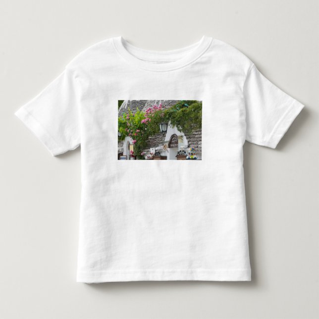 Camiseta De Bebé Italia, Pulla, Alberobello, Tierra de Trulli, (Anverso)