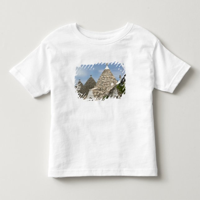 Camiseta De Bebé Italia, Pulla, Alberobello, Tierra de Trulli, (Anverso)