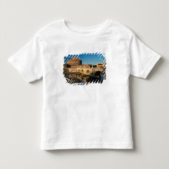Camiseta De Bebé Italia, Roma, Castel Sant'Angelo y río (Anverso)
