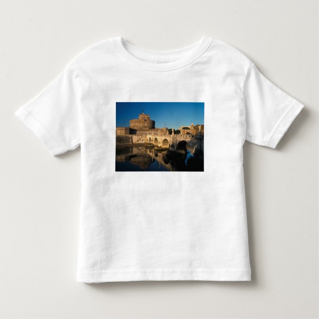 Camiseta De Bebé Italia, Roma, Castel Sant'Angelo y río (Anverso)