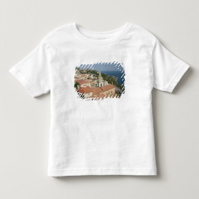 Camiseta De Bebé ITALIA, Sicilia, TAORMINA: Vista hacia la Piazza I (Anverso)