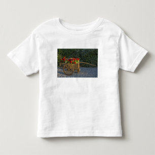 Camiseta De Bebé Italia, Toscana. Geranios rojos se desbordan de un