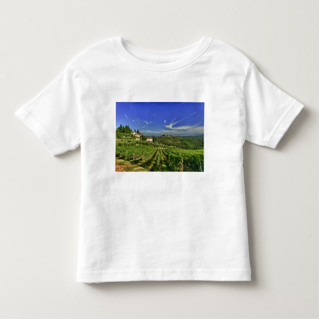 Camiseta De Bebé Italia, Toscana, Huelga. Los viñedos de Castello (Anverso)