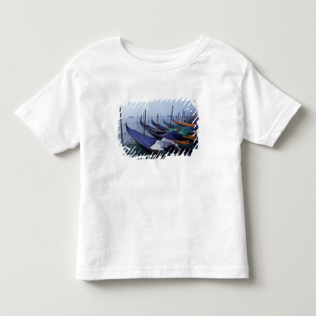 Camiseta De Bebé Italia, Venecia. Gondolas. (Anverso)