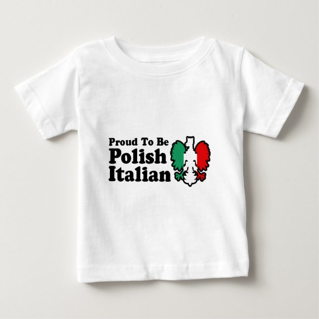 Camiseta De Bebé Italiano polaco (Anverso)