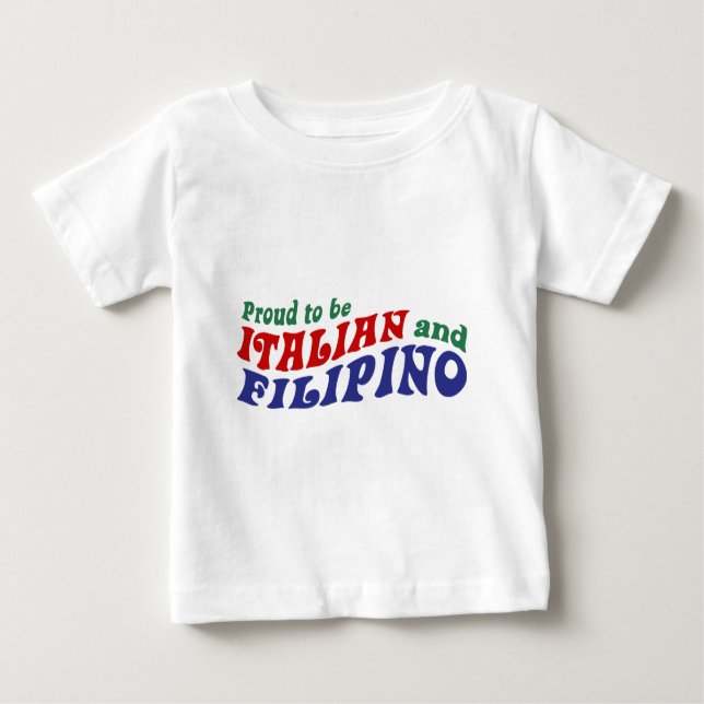 Camiseta De Bebé Italiano y filipino (Anverso)