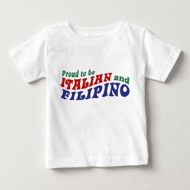 Camiseta De Bebé Italiano y filipino (Anverso)