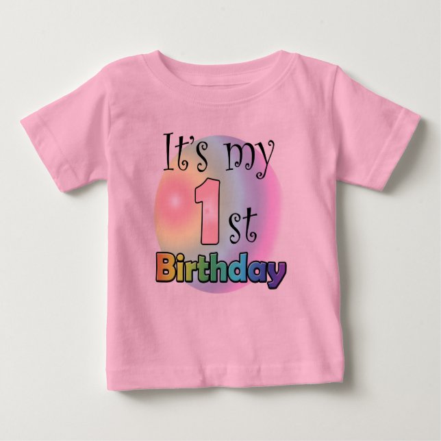 Camiseta De Bebé It's my 1st birthday (girl) (Anverso)