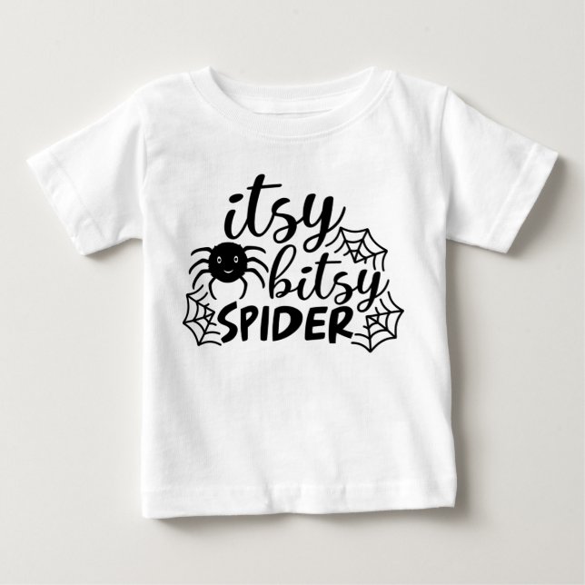 Camiseta De Bebé Itsy Bitsy Spider Halloween (Anverso)