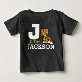 Camiseta De Bebé J es para JAGUAR y el nombre de los niños personal