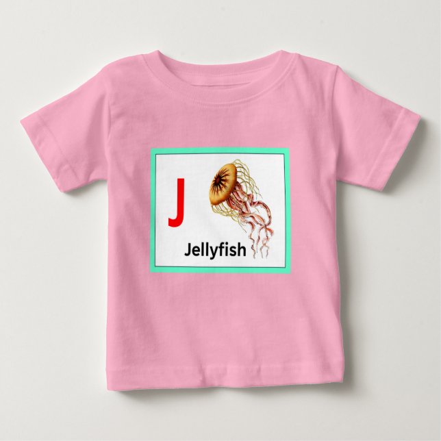 Camiseta De Bebé J es para Jellyfish (Anverso)