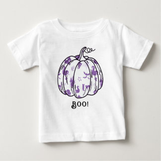 Camiseta De Bebé Jack-O’-Lantern malva y espeluznante