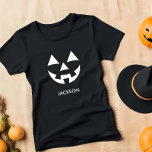CAMISETA DE BEBÉ JACK O LANTERN PUMPKIN BARATO NOMBRE PERSONALIZADO<br><div class="desc">Celebra Halloween con estilo con nuestra exclusiva camiseta de calabaza, un accesorio versátil que puede ser personalizado para que coincida con tu estilo único. Añade TU NOMBRE O UN MENSAJE PERSONALIZADO para que sea realmente tuyo. Esta camiseta presenta un diseño de calabaza caprichoso que combina perfectamente los aspectos espeluznantes y...</div>