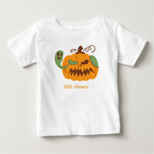 Camiseta De Bebé Jack-o'-Lantern y Bones hablaban de Halloween