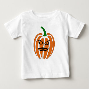 Camiseta De Bebé Jack O'Lantern, Cara de calabaza