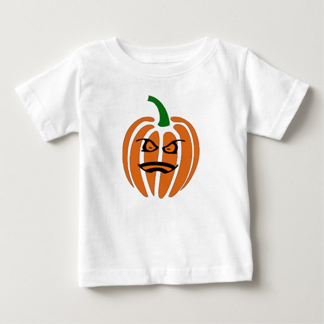 Camiseta De Bebé Jack O'Lantern, Cara de calabaza (Anverso)