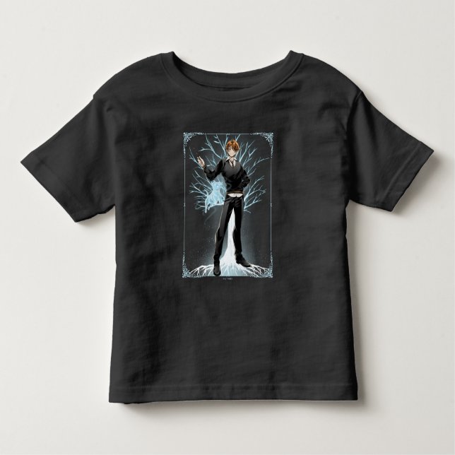 Camiseta De Bebé Jack Russell Terrier Patronus de Anime Ron Weasley (Anverso)
