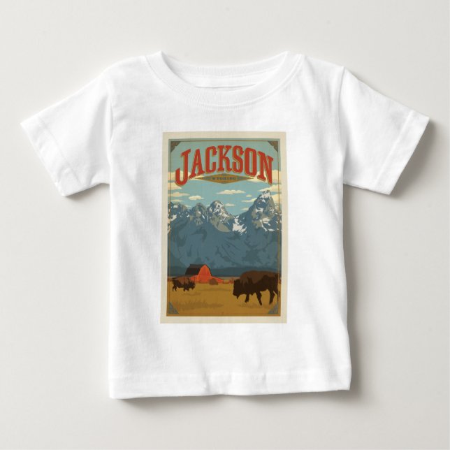 Camiseta De Bebé Jackson | Wyoming (Anverso)