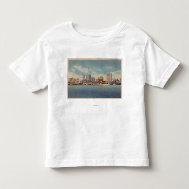 Camiseta De Bebé Jacksonville, FL - vista del frente y del (Anverso)