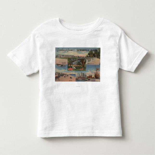 Camiseta De Bebé Jacksonville, la Florida - saludos de (Anverso)