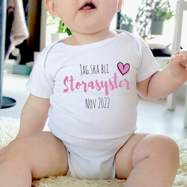 Camiseta De Bebé Jag ska bli storasyster (Subido por el creador)