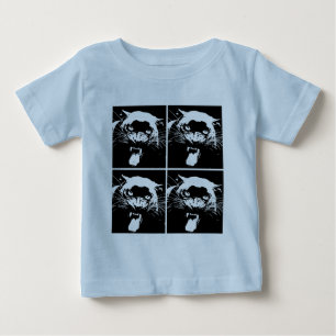 Camiseta De Bebé Jaguar blanco y negro
