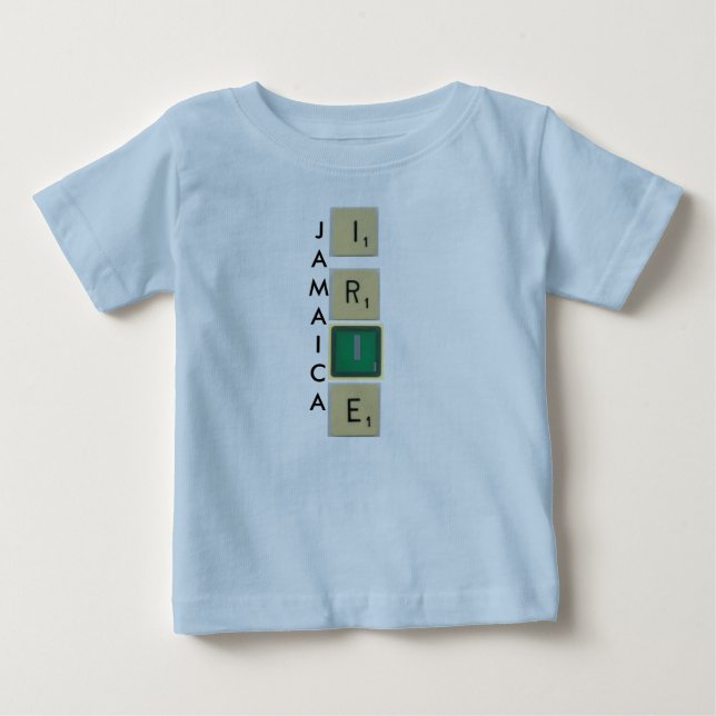 CAMISETA DE BEBÉ JAMAICA IRIE UNA PIEZA DE SALIDA DE BEBÉ. (Anverso)