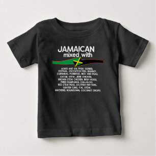 Camiseta De Bebé Jamaican mezclado con Jamaica Orgulloso grupo coin
