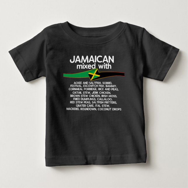Camiseta De Bebé Jamaican mezclado con Jamaica Orgulloso grupo coin (Anverso)