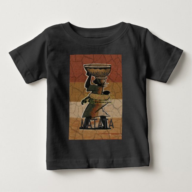 Camiseta De Bebé Jambo Habari Hakuna Matata. (Anverso)