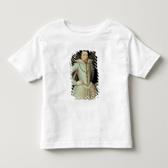 Camiseta De Bebé James I, retrato de la mitad-longitud (Anverso)