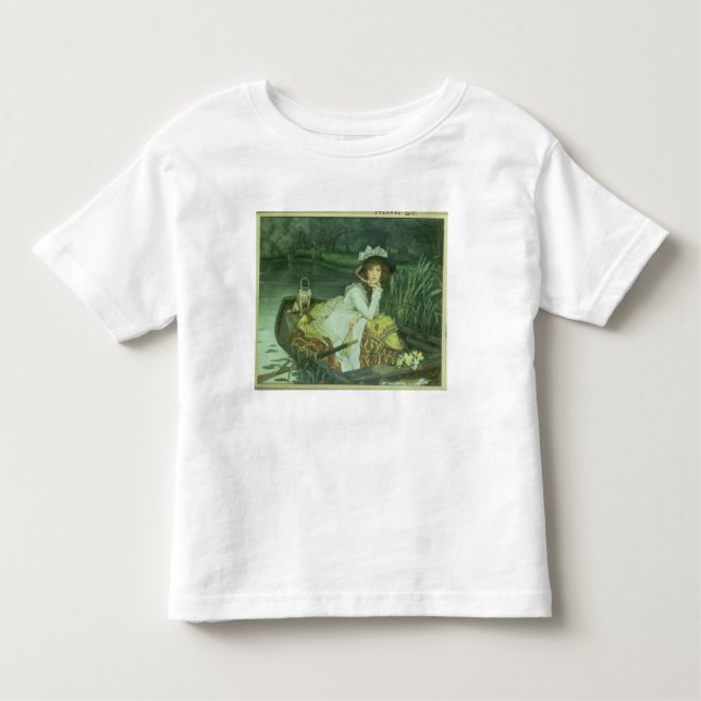 Camiseta De Bebé James Tissot | Mujer joven en barco o reflexión (Anverso)