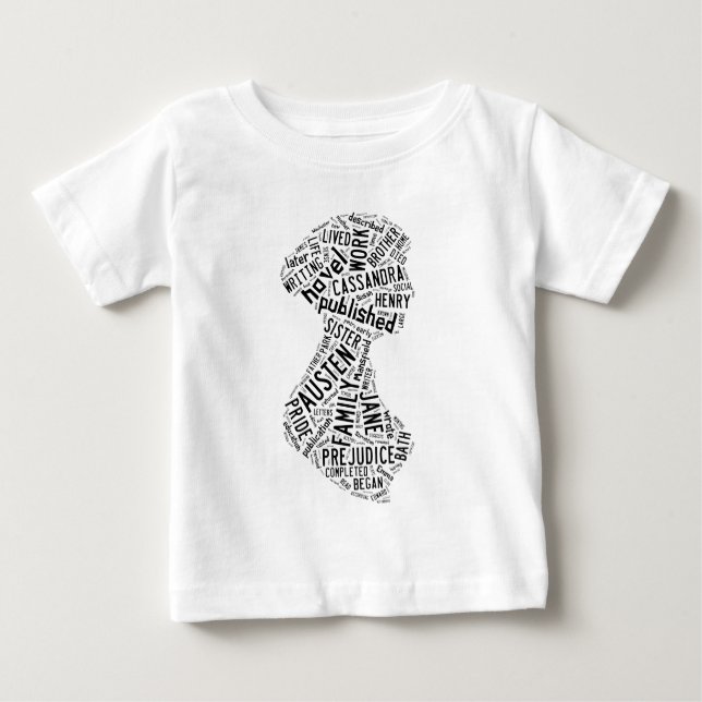 Camiseta De Bebé Jane Austen Wordle (Anverso)