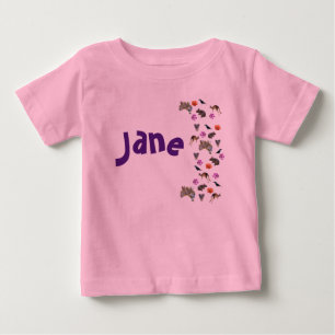 Camiseta De Bebé Jane, nombre con vida silvestre australiana,  