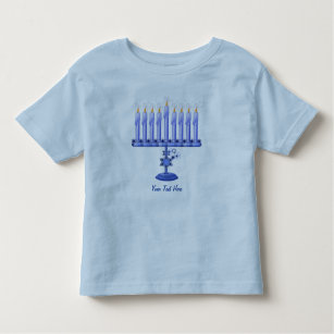 Camiseta De Bebé Jánuca Menorah (personalizable)