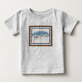Camiseta De Bebé Japanese horse samurai art equestrian sumi